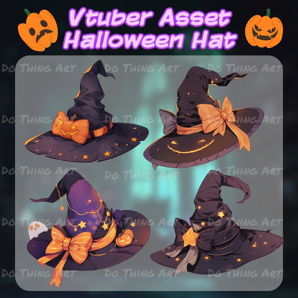 Vtuber Assets | Vtuber Halloween Hat Edition | Trick or Treat | Twitch Streamer | Party Decoration | Vtuber Halloween Costume | Streamer