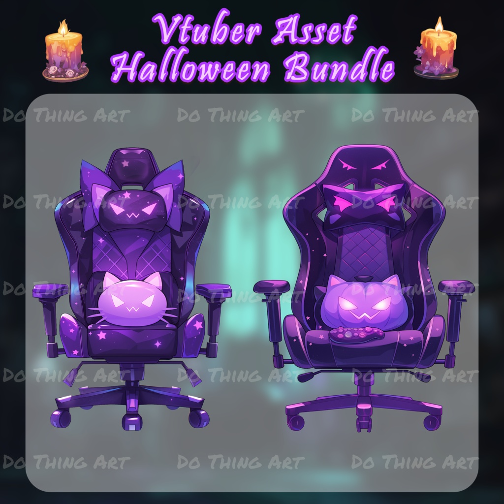 Vtuber Assets | Vtuber Halloween Bundle| Trick or Treat | Twitch Streamer | Party Decoration | Vtuber Halloween Costume | AnimatedBackground