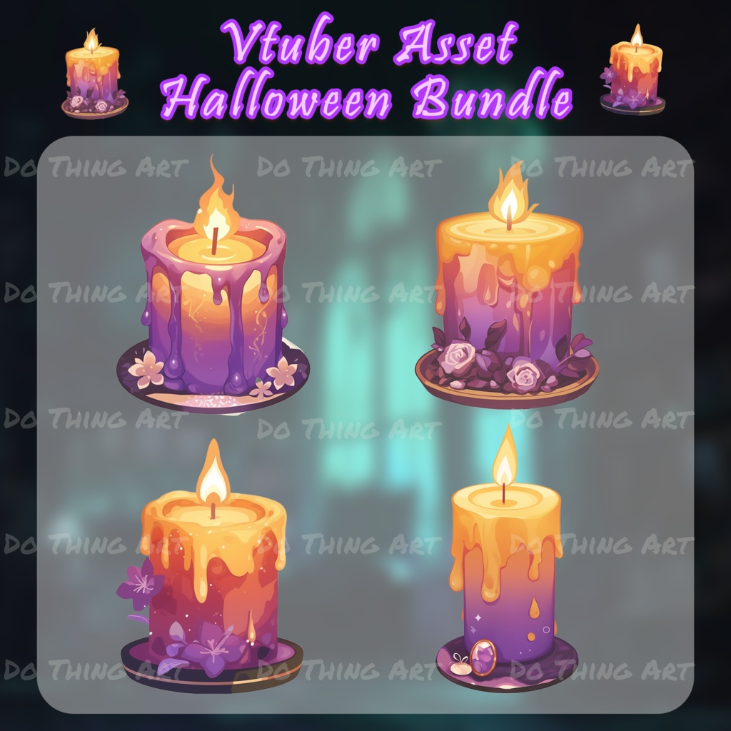 Vtuber Assets | Vtuber Halloween Bundle| Trick or Treat | Twitch Streamer | Party Decoration | Vtuber Halloween Costume | AnimatedBackground