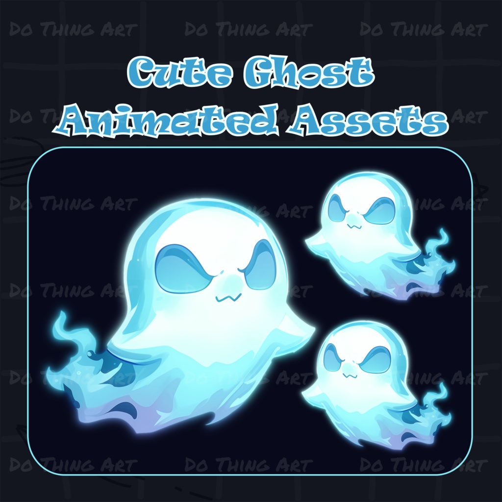 Vtuber Assets | Animated Cute Ghost Asset | Trick or Treat | Twitch Streamer | Party Decoration | Vtuber Halloween Costume