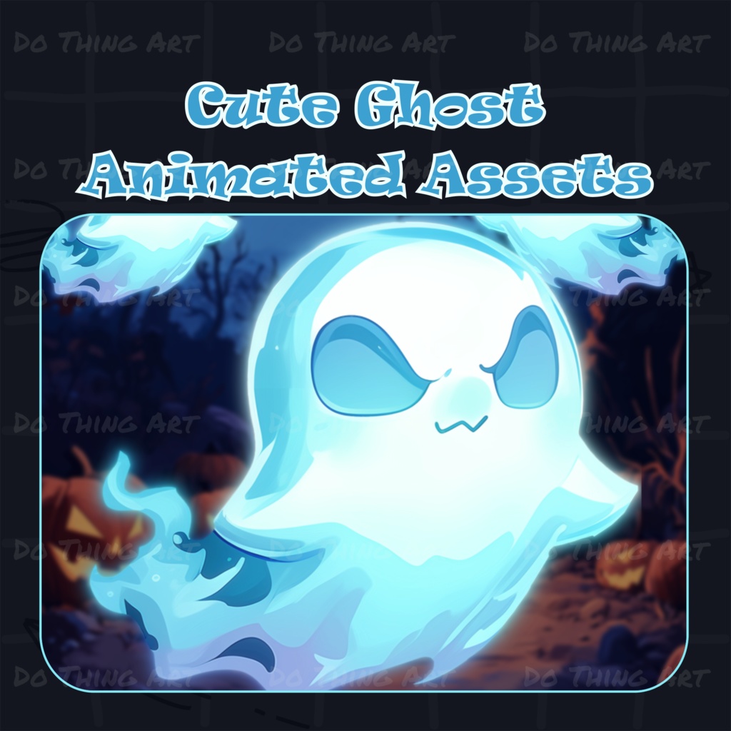 Vtuber Assets | Animated Cute Ghost Asset | Trick or Treat | Twitch Streamer | Party Decoration | Vtuber Halloween Costume
