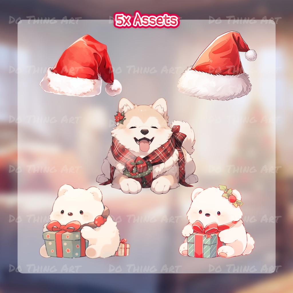Vtuber Asset | 2024 Christmas Bundle Edition | Twitch Streamer Asset | Virtual Youtuber Assets | Xmas Bundle | Christmas Asset