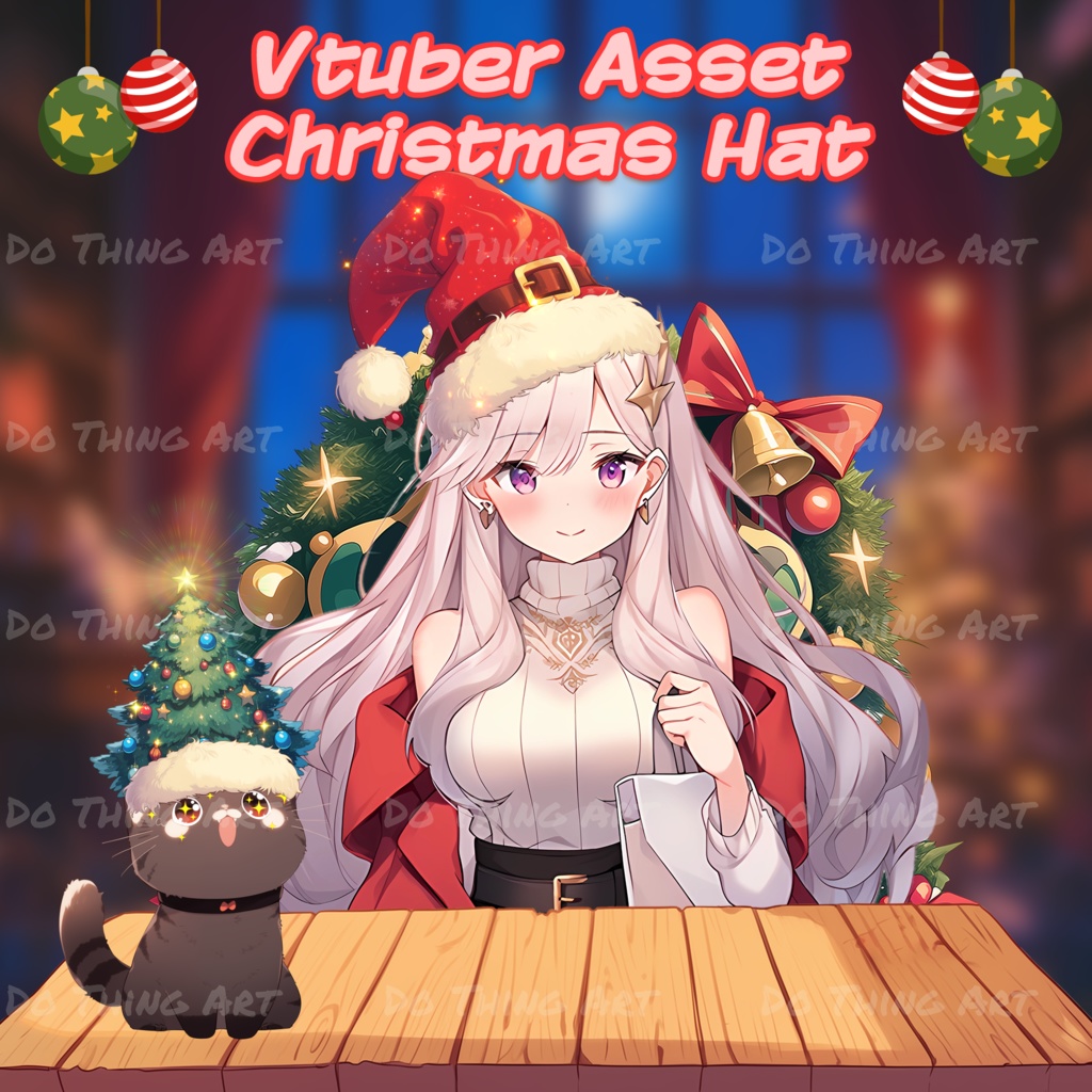 Christmas Asset | 4x Xmas Hat Decoration | Transparent | Kawaii Asset | Digital Asset | Digital Download | Party Decoration | Special Hats