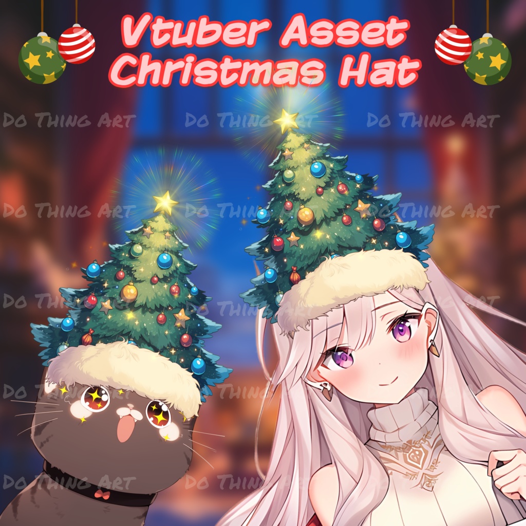 Christmas Asset | 4x Xmas Hat Decoration | Transparent | Kawaii Asset | Digital Asset | Digital Download | Party Decoration | Special Hats