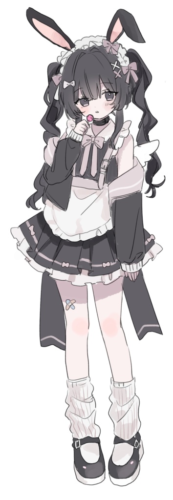 ✧立ち絵素材 うさ耳メイドの女の子