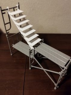 3Dプリンタデータ【STL】ダイソー「ミニチュア　足場」用　階段パーツ