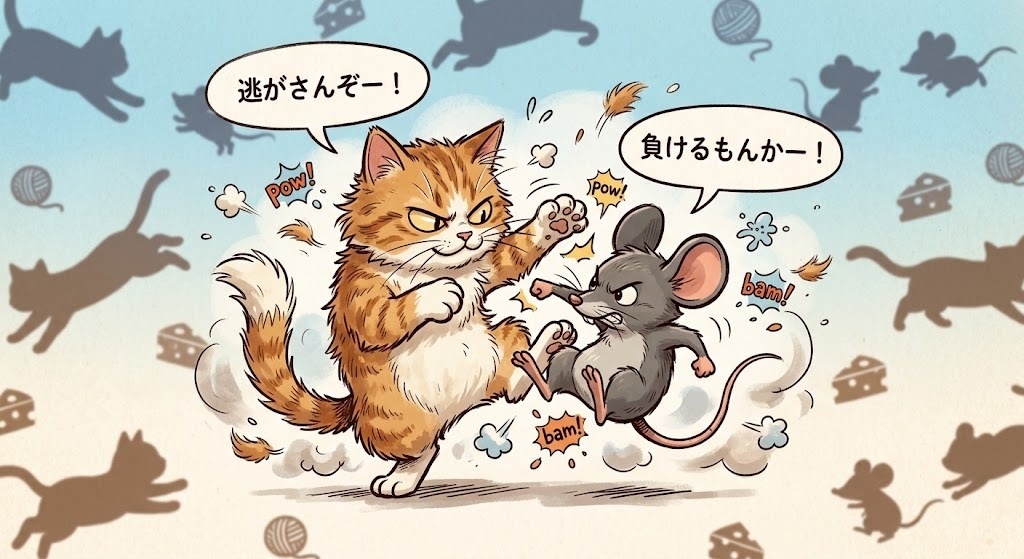 『仁義なき喧嘩（ネコとネズミ）