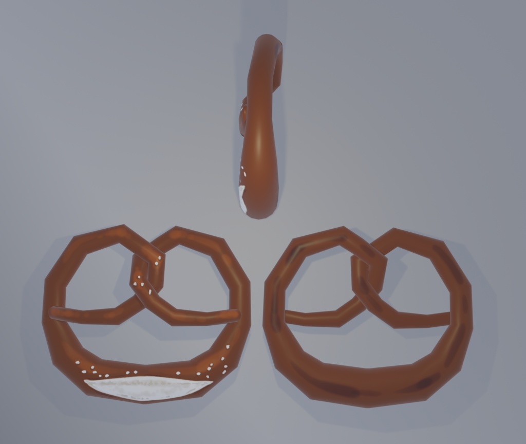 プレッツェルと白ビール【無料セット】 Free 3Dmodel Pretzel and Wheat beer