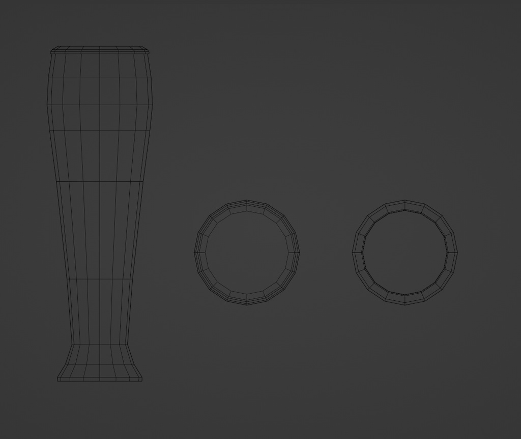 プレッツェルと白ビール【無料セット】 Free 3Dmodel Pretzel and Wheat beer