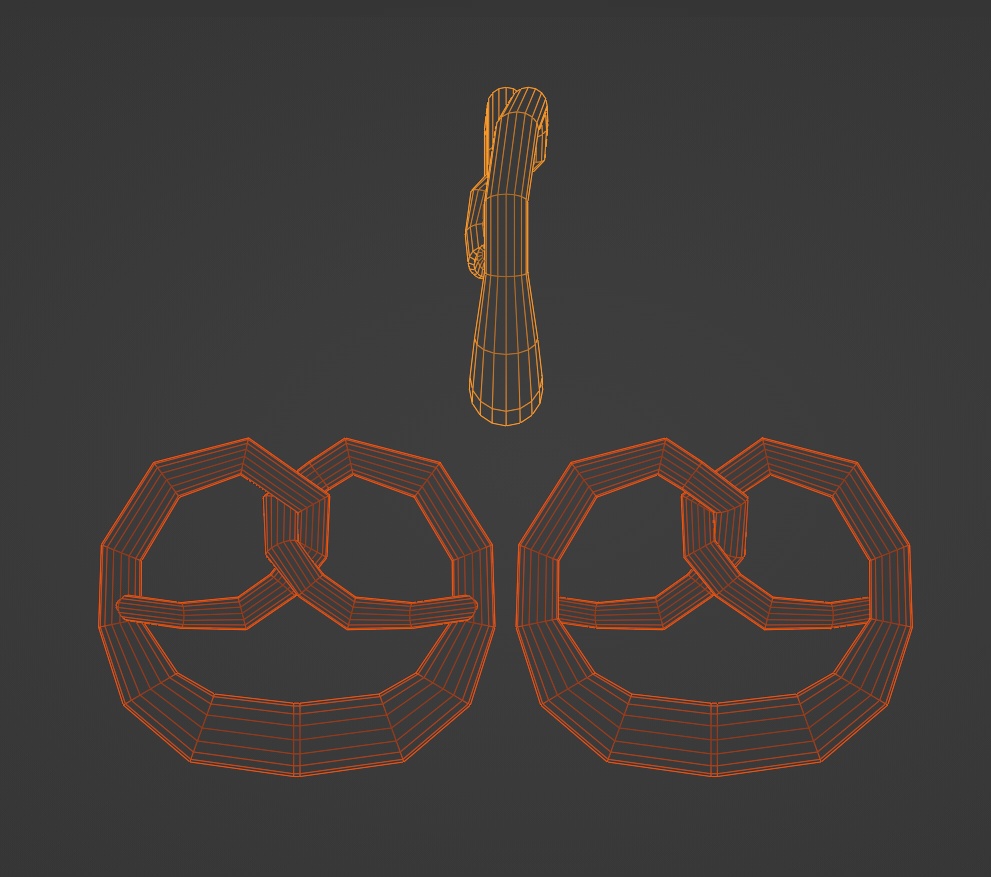 プレッツェルと白ビール【無料セット】 Free 3Dmodel Pretzel and Wheat beer