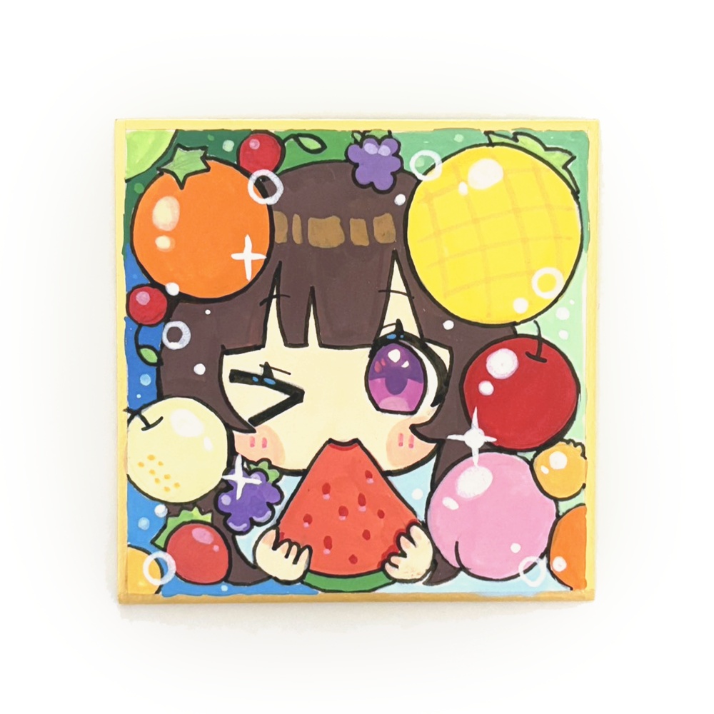 【直筆豆色紙】スイカgame