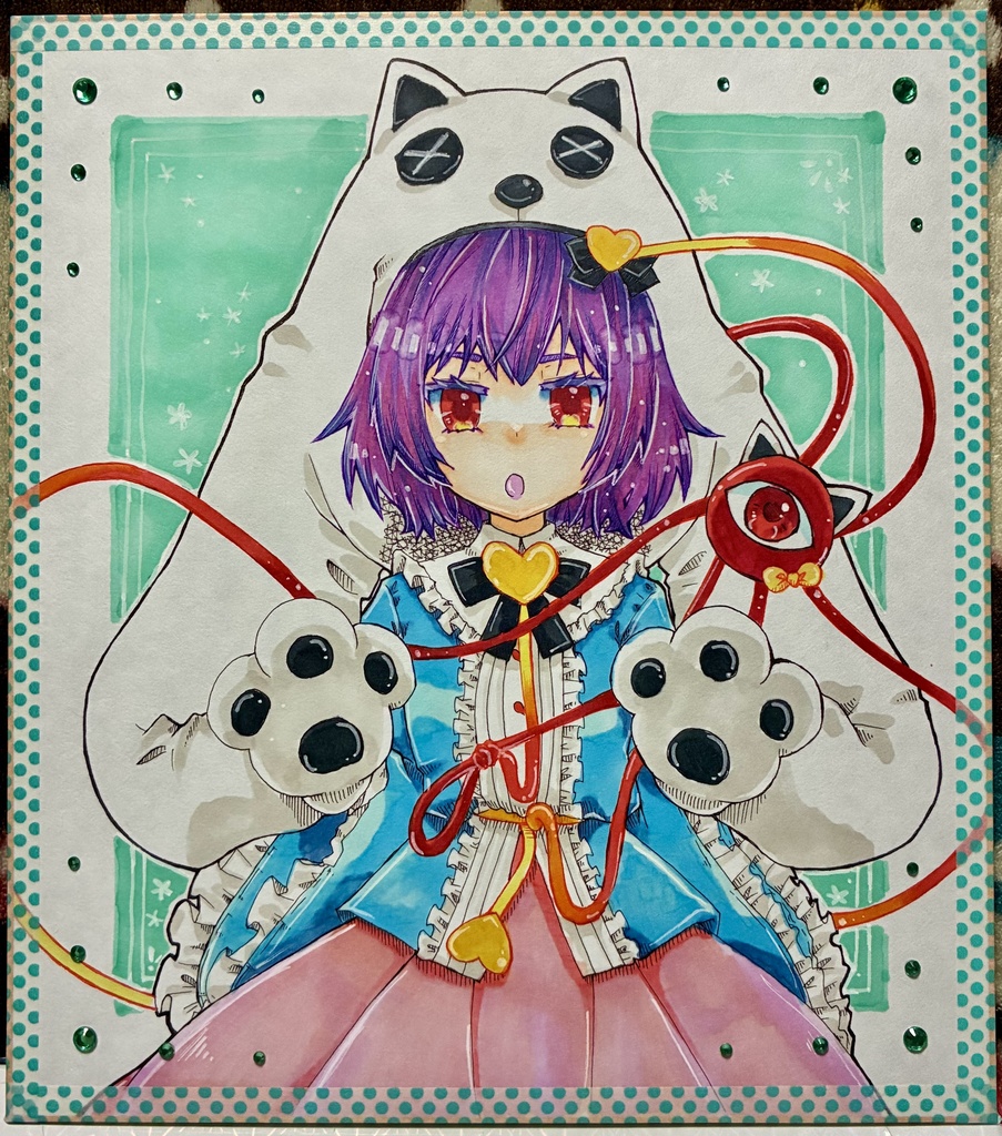 【東方】手描き色紙