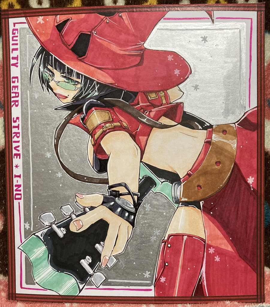 【ギルティギア】手描き色紙/イノ