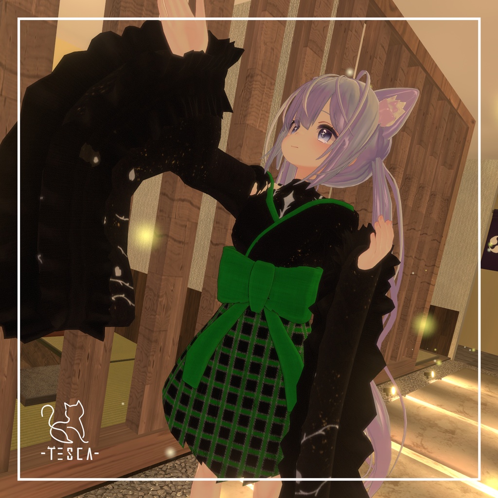 【XWear,カリン,舞夜,シエル対応】着物「いばら」 #Tesca_Fantasy【KIMONO】