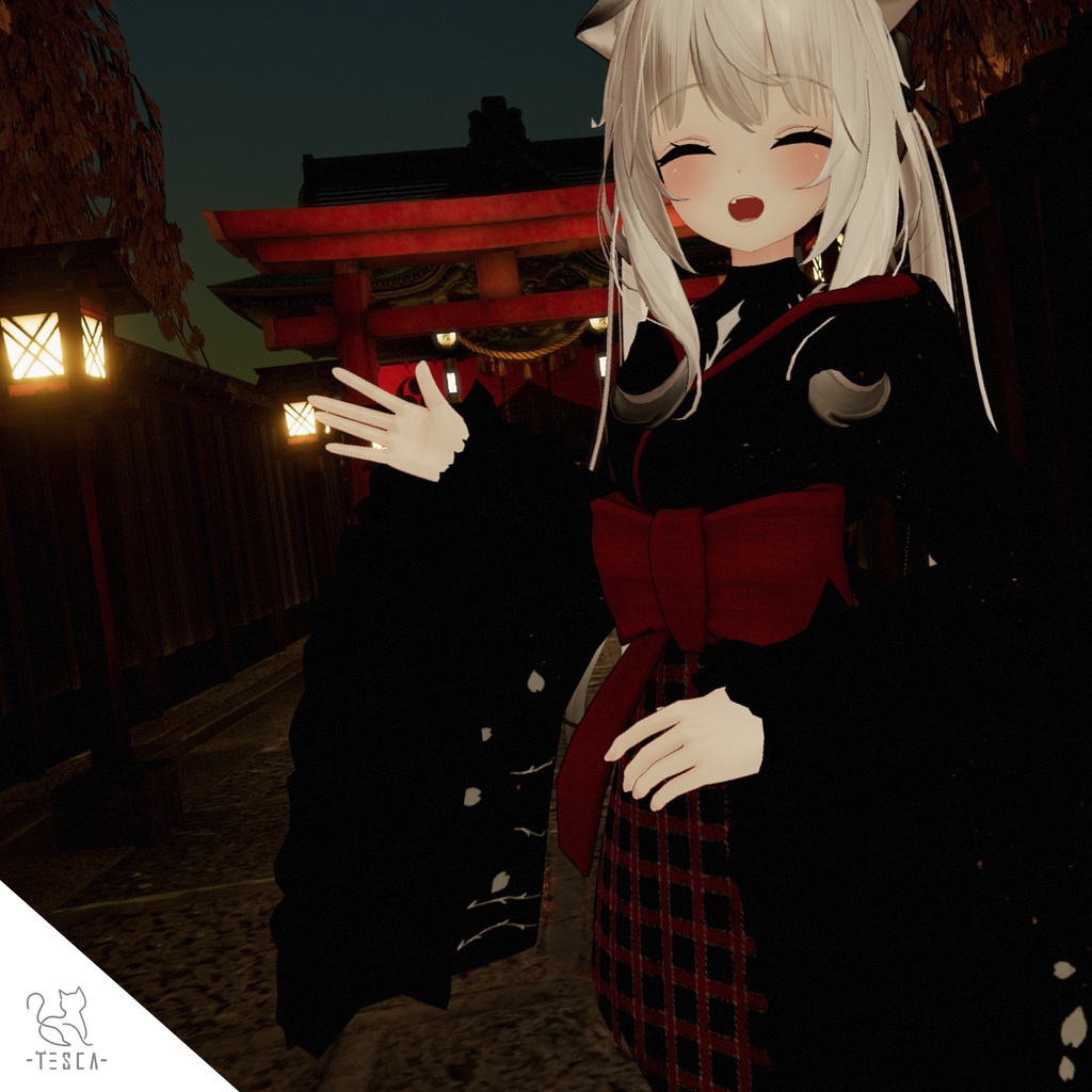 【XWear,カリン,舞夜,シエル対応】着物「いばら」 #Tesca_Fantasy【KIMONO】