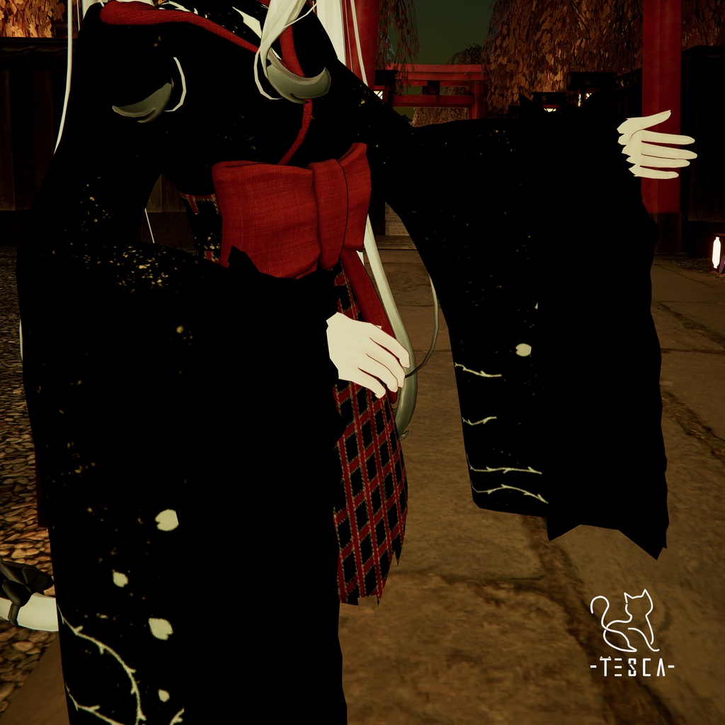 【XWear,カリン,舞夜,シエル対応】着物「いばら」 #Tesca_Fantasy【KIMONO】