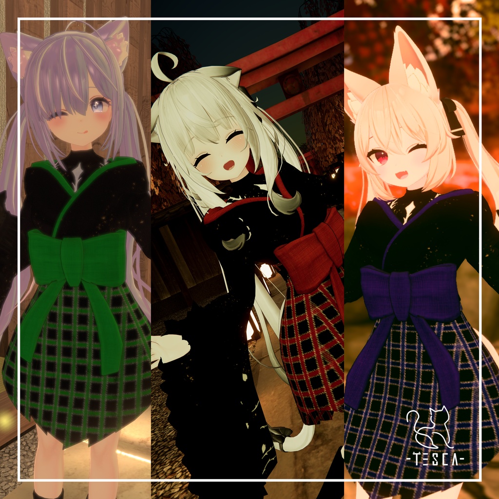 【XWear,カリン,舞夜,シエル対応】着物「いばら」 #Tesca_Fantasy【KIMONO】