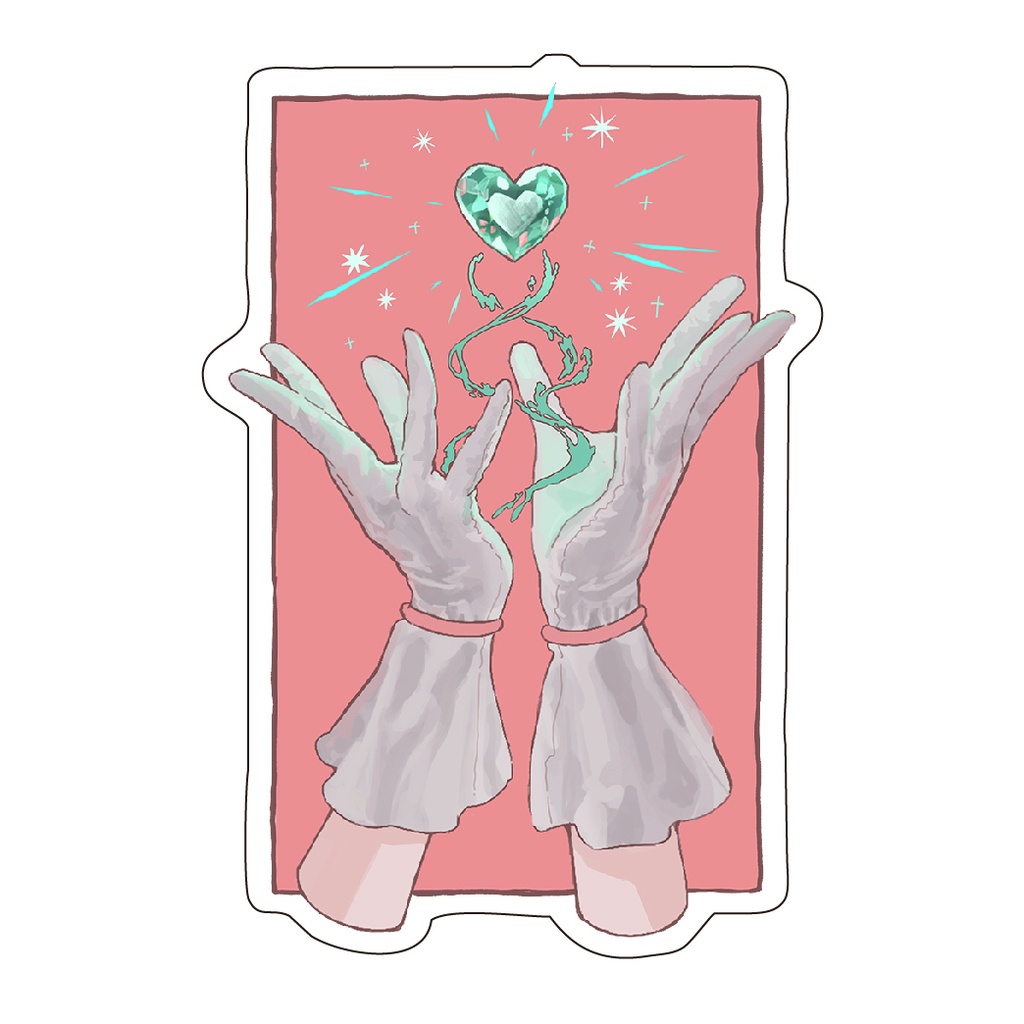 魔法少女の手ステッカー（ピンク）