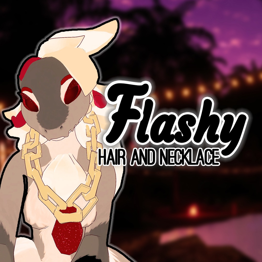 VRChat Flashy Hair & Necklace Set