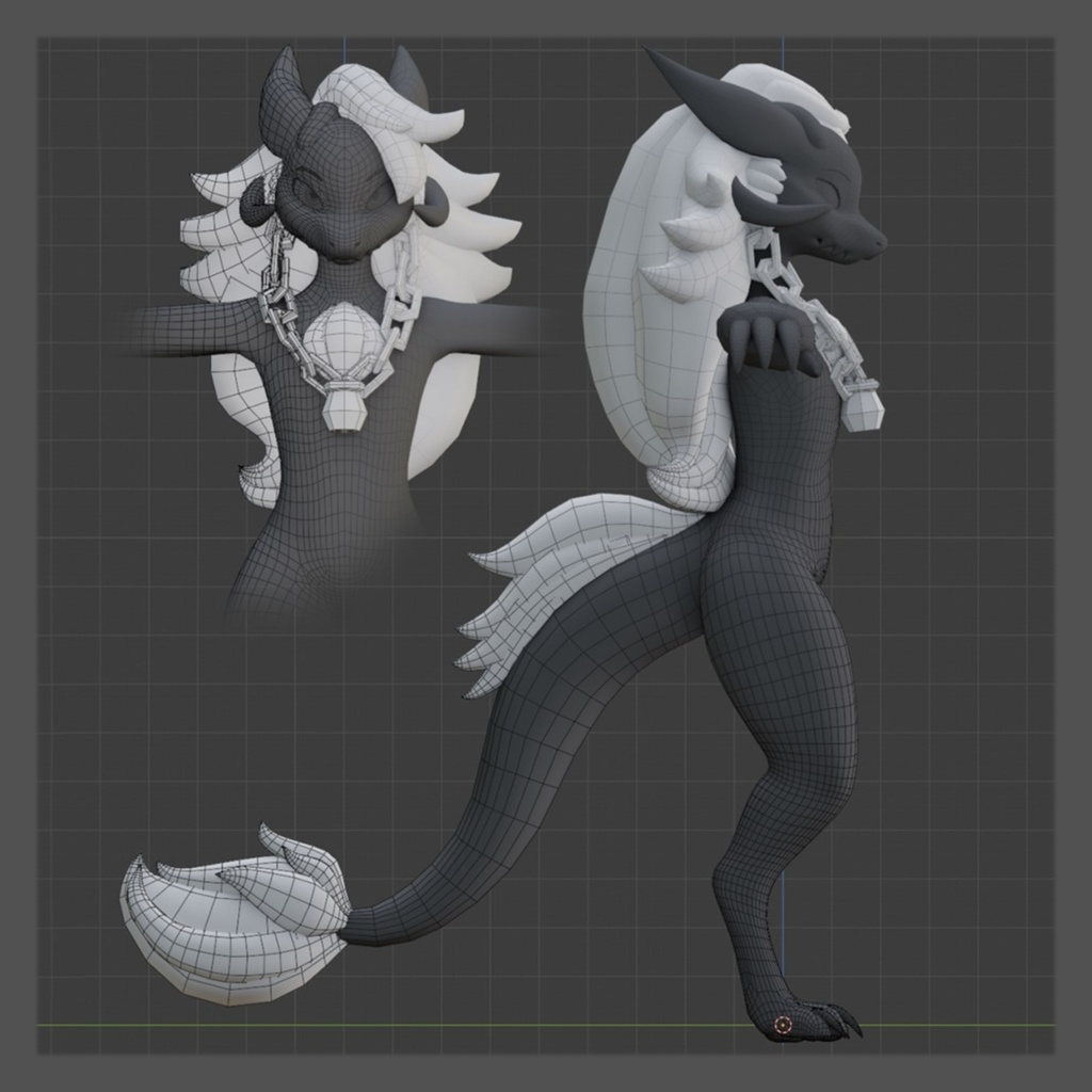 VRChat Flashy Hair & Necklace Set