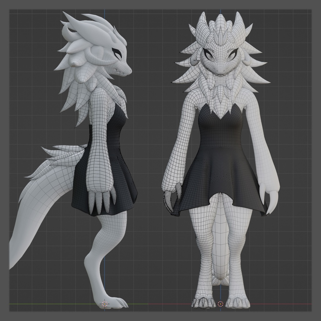 VRChat Strapless Wickerbeast Dress