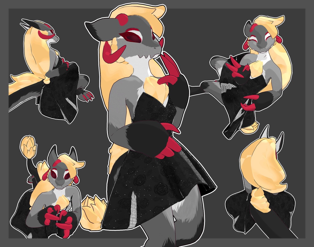 VRChat Strapless Wickerbeast Dress