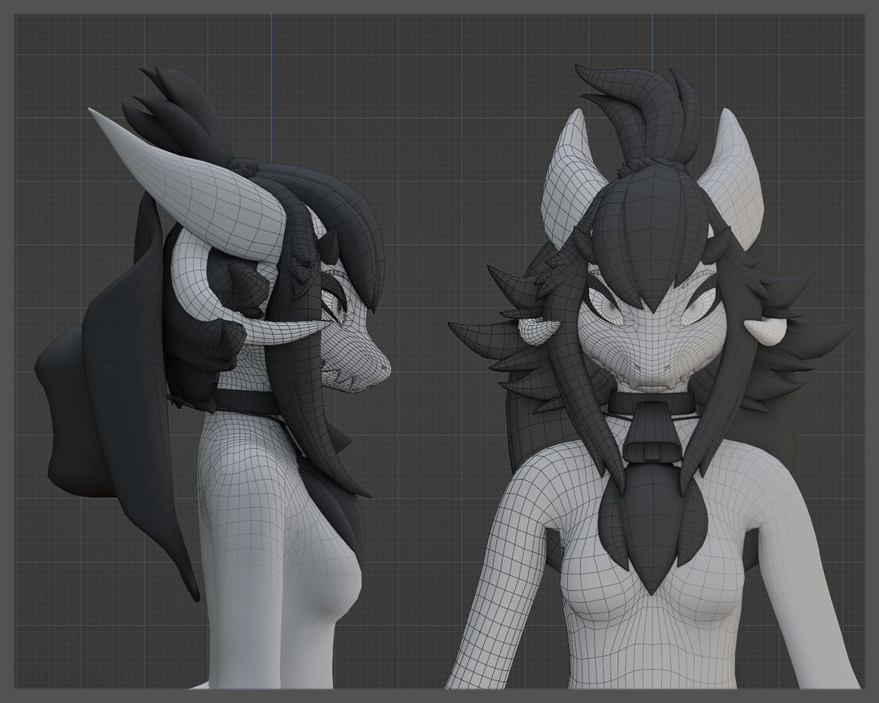 Vrchat Hood VRChat Thistle Hair, Cowboy Hat & Choker Set - Krunk - BOOTH