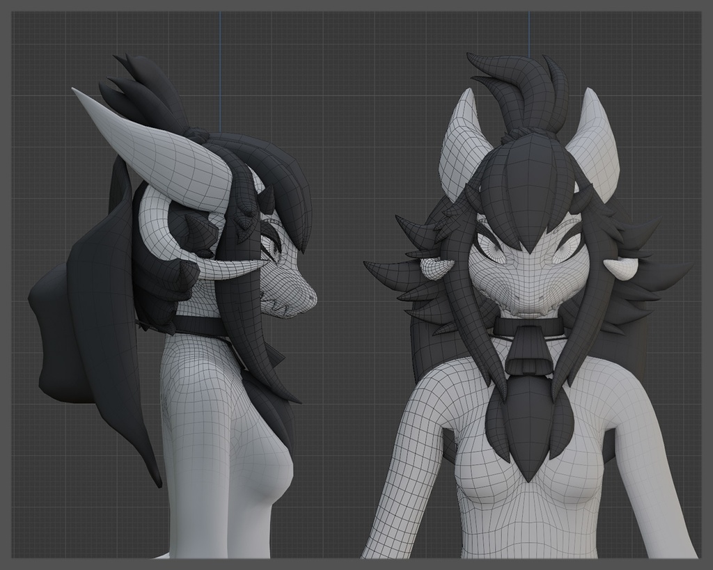 VRChat Thistle Hair, Cowboy Hat & Choker Set