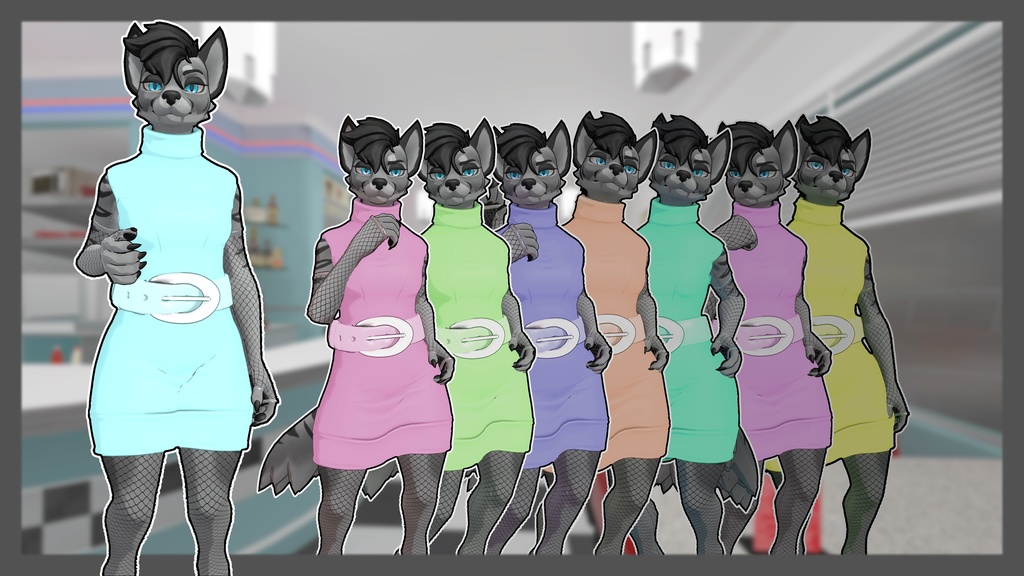 VRChat Hyenid Turtleneck Tunic
