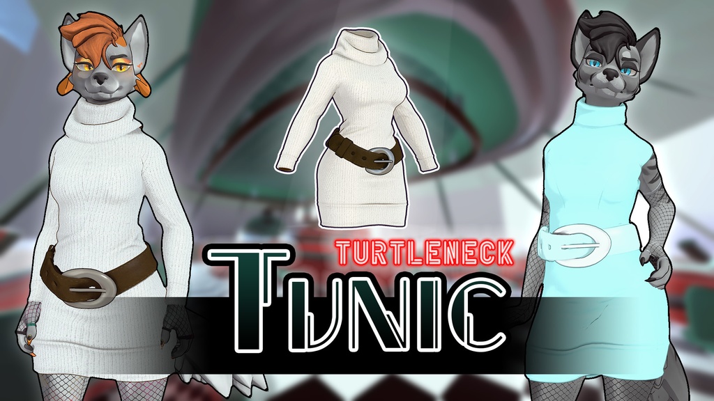 VRChat Hyenid Turtleneck Tunic