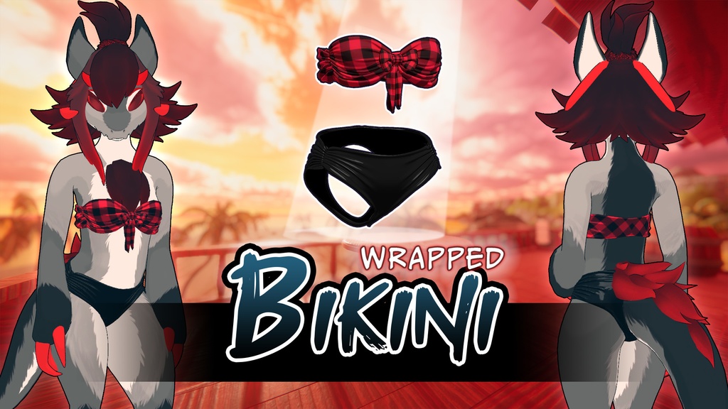 VRChat Wrapped Bikini for Wickerbeast