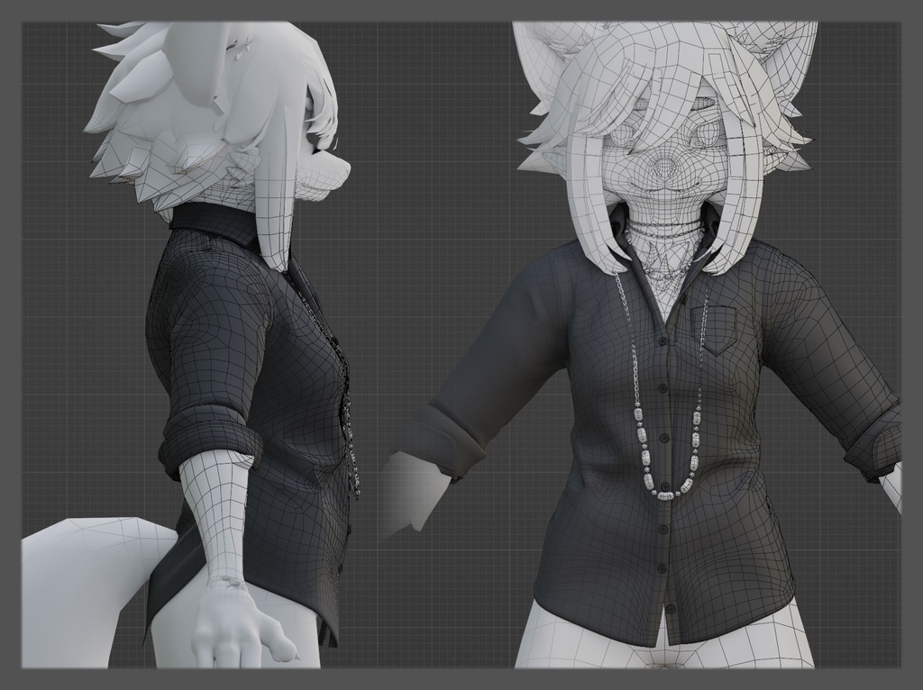 VRChat Vixen Casual Clothing & Jewelry Set