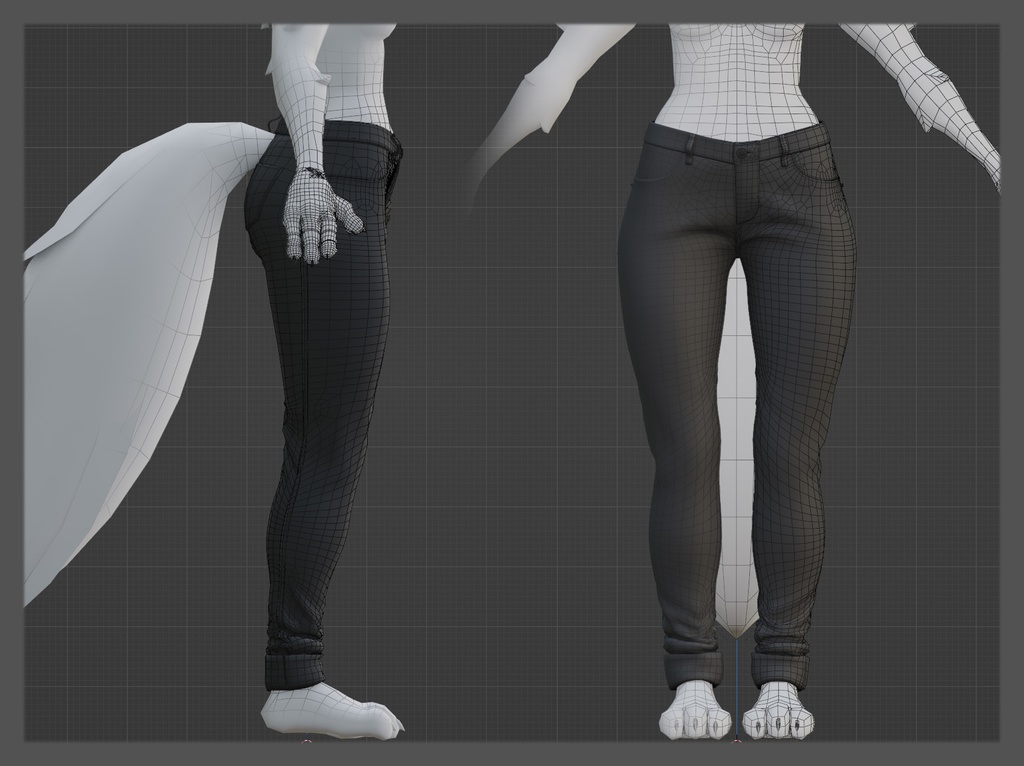 VRChat Vixen Casual Clothing & Jewelry Set