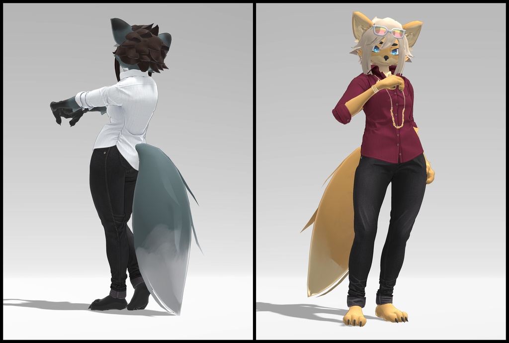 VRChat Vixen Casual Clothing & Jewelry Set