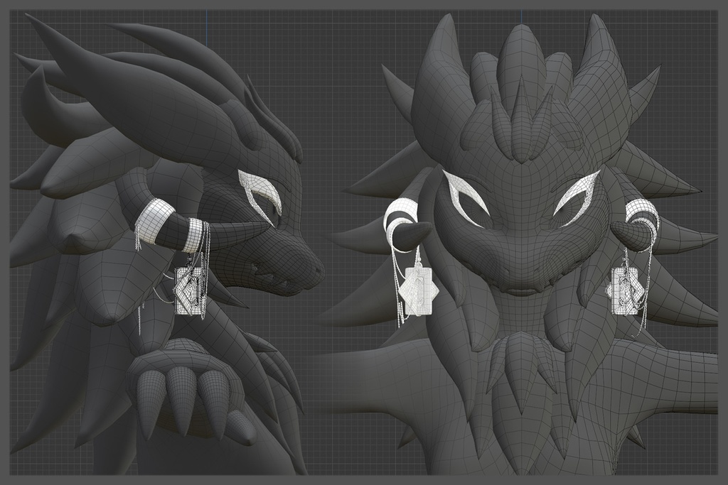 VRChat Acrylic Jewelry Set for Wickerbeast