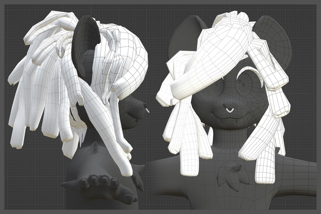 VRChat Chunky Dreadlocks for Skip4D Chibi