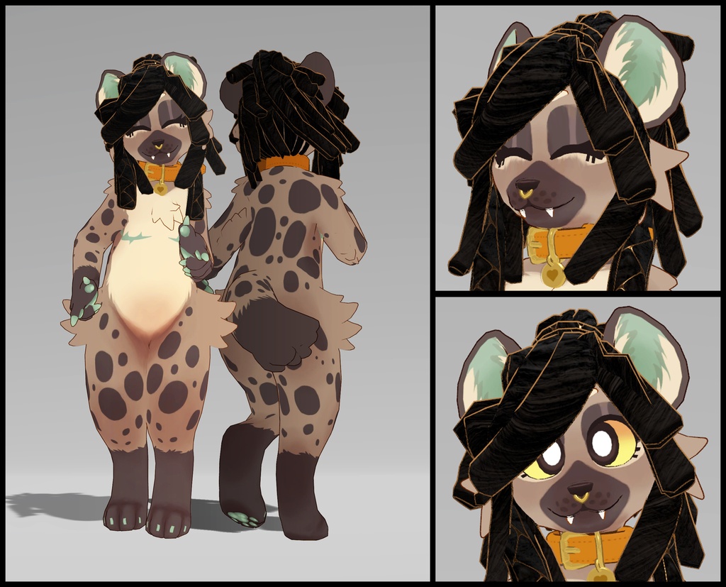 VRChat Chunky Dreadlocks for Skip4D Chibi