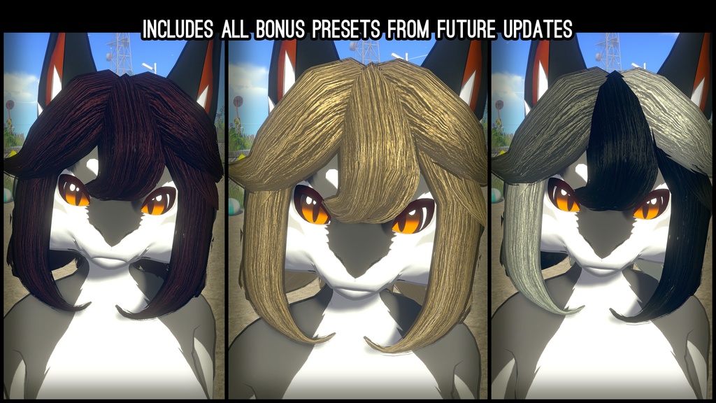 VRChat Brushy Locks for Novabeast