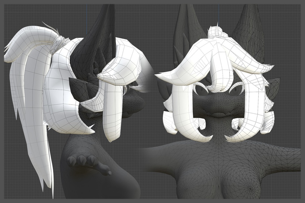 VRChat Brushy Locks for Novabeast