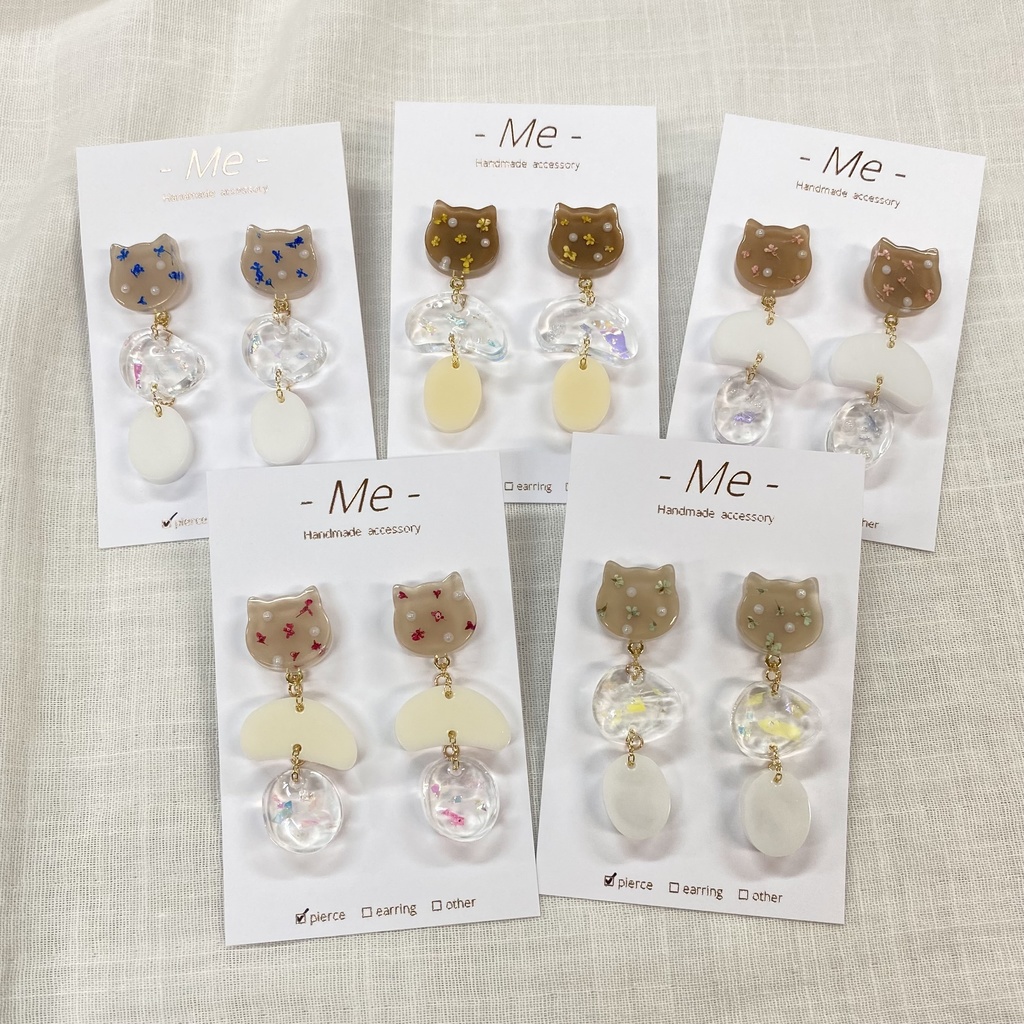 《-Me-》ウォンバット3連ピアス 全5種