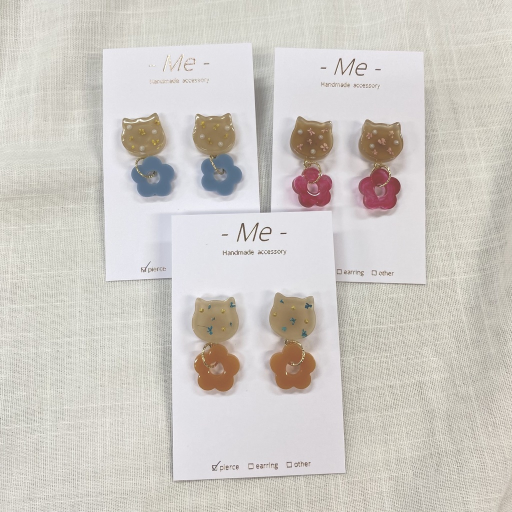 《-Me-》ウォンバット2連ピアス  全9種