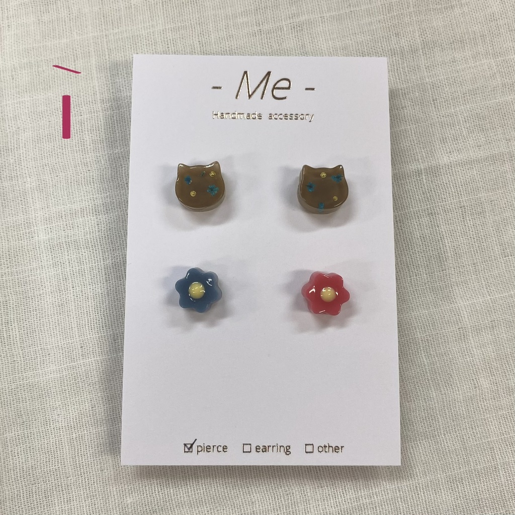 《-Me-》ウォンバット ピアス4個セット 全10種