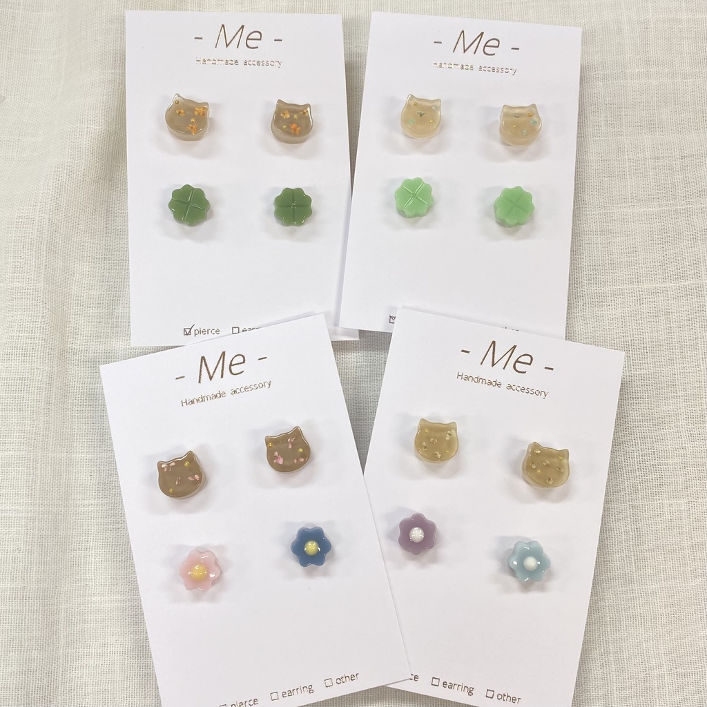 《-Me-》ウォンバット ピアス4個セット　全10種