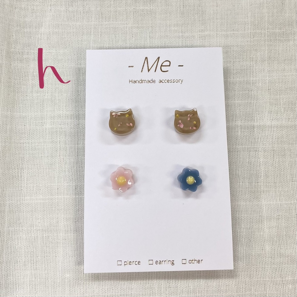 《-Me-》ウォンバット ピアス4個セット 全10種