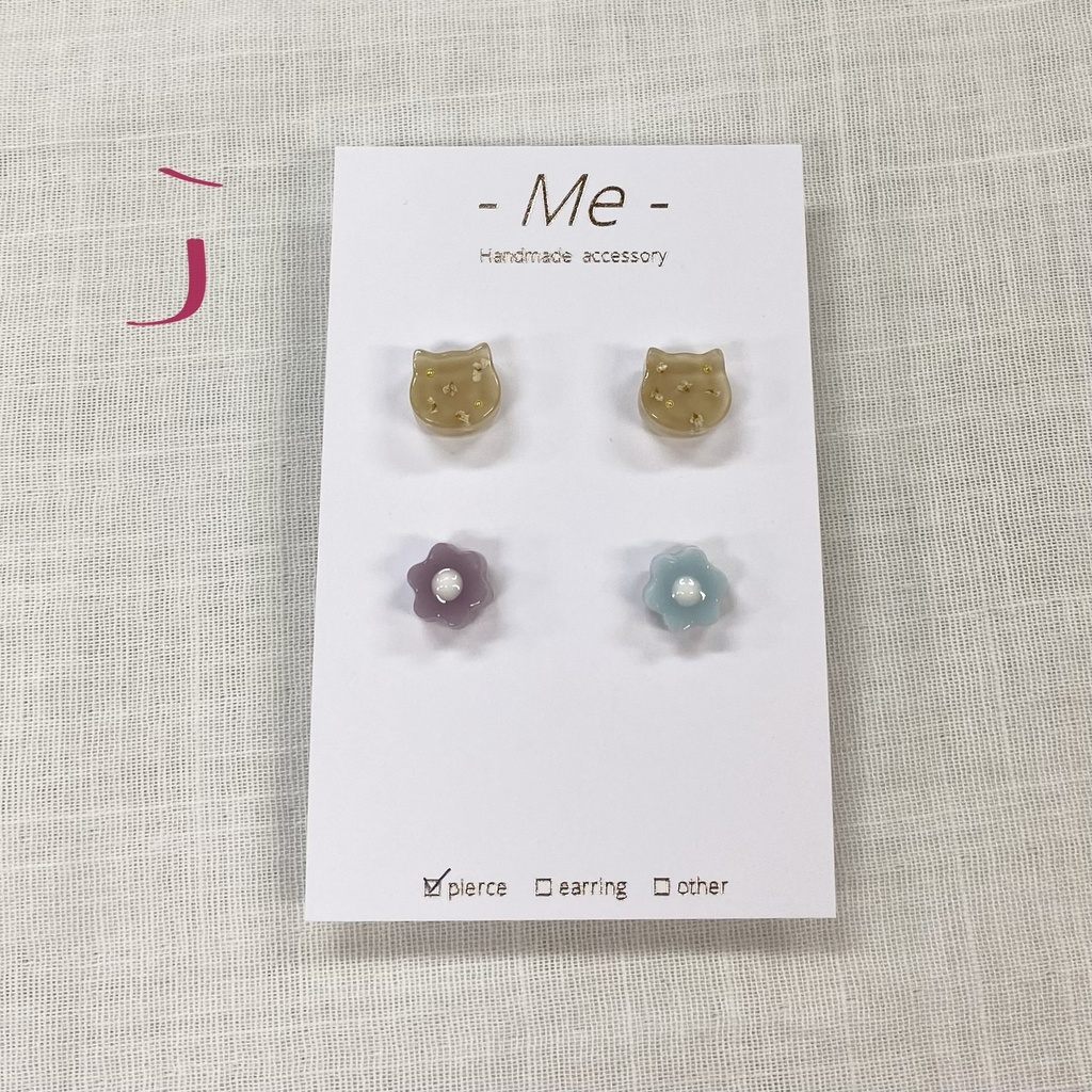 《-Me-》ウォンバット ピアス4個セット 全10種