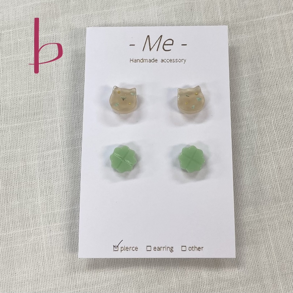 《-Me-》ウォンバット ピアス4個セット 全10種