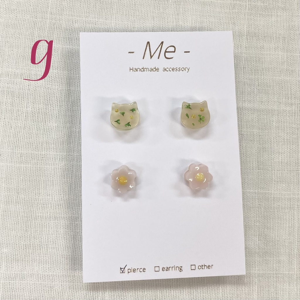 《-Me-》ウォンバット ピアス4個セット 全10種