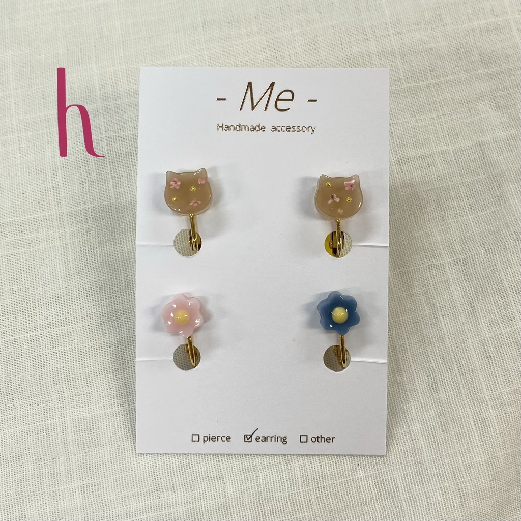 《-Me-》ウォンバット 4個セットイヤリング 全11種