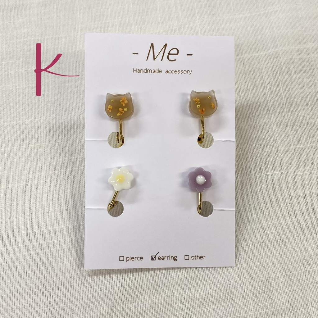 《-Me-》ウォンバット 4個セットイヤリング 全11種