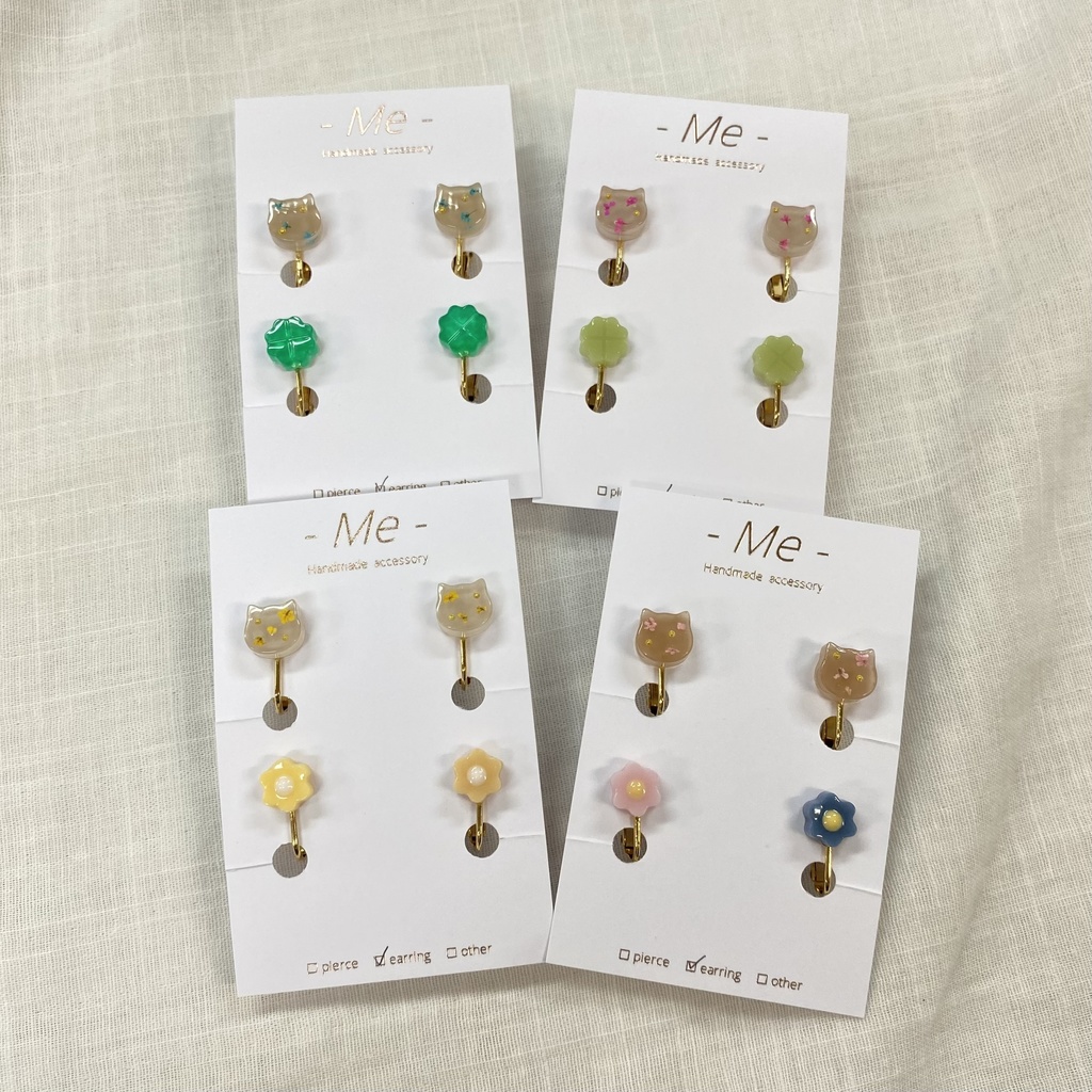 《-Me-》ウォンバット 4個セットイヤリング 全11種